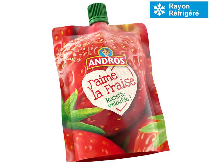Gourde Andros J'aime la Fraise