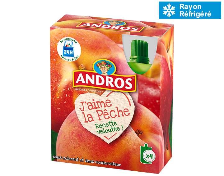 Andros J'aime la Pêche 4x90g