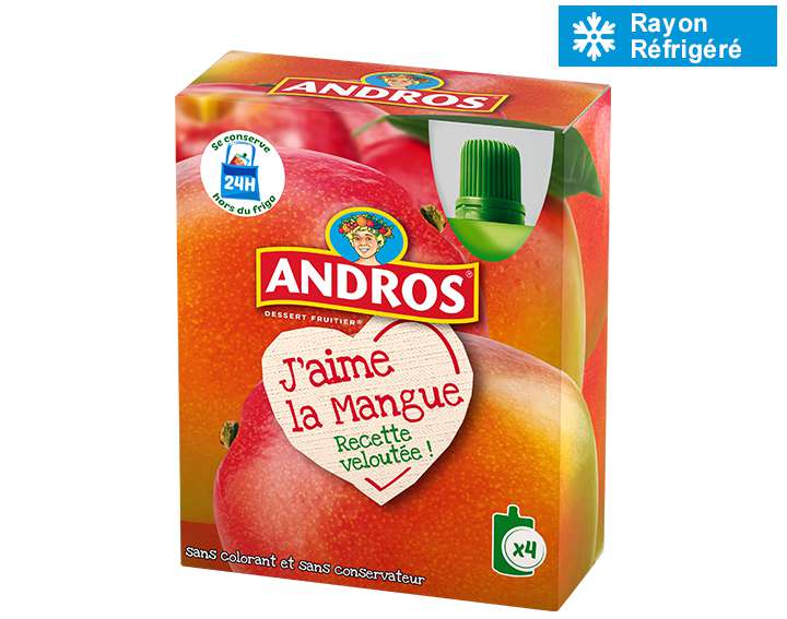 Andros J'aime la Mangue 4x90g