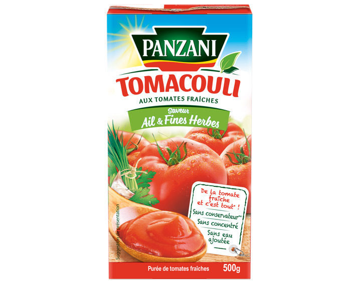 Ail & fines herbes 100% tomates fraîches 500g