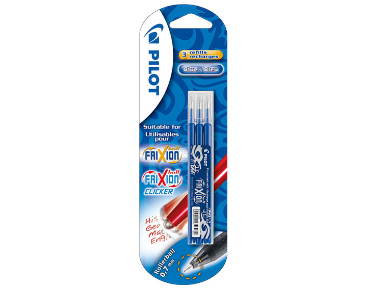 Blister étui de 3 recharges FriXion Ball / Clicker - Disponible dans 8 coloris