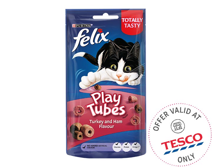 Play Tubes Cat Treats Turkey & Ham 50g