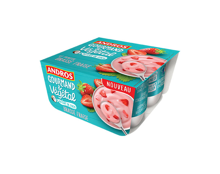 Brassé Fraise au lait de coco 4x100g