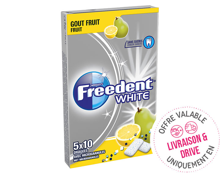 White Goût Fruit 5x10 Dragées