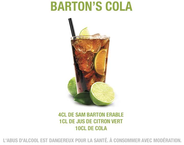 Un grand classique, le cocktail Barton's Cola