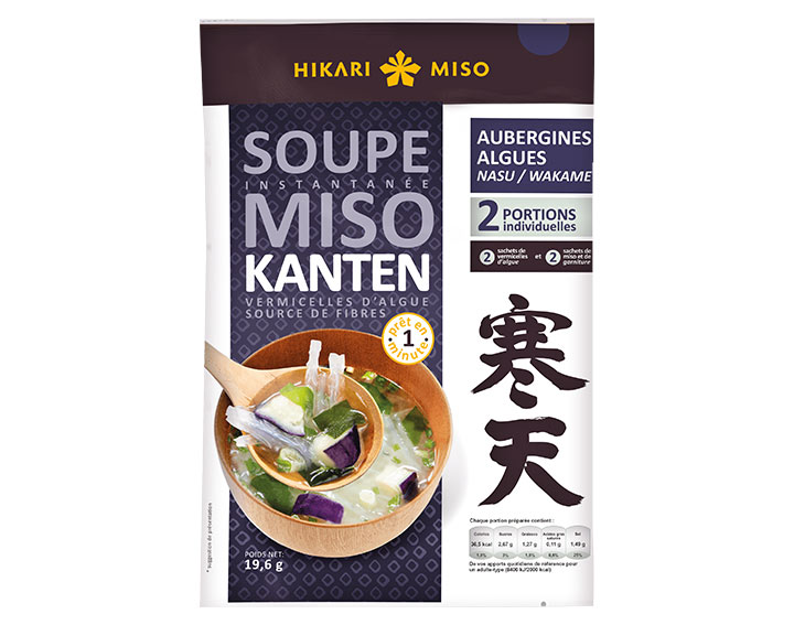Soupe Miso Kanten - Aubergines Algues