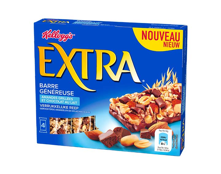 Amandes Grillées et Chocolat au Lait 4x32g