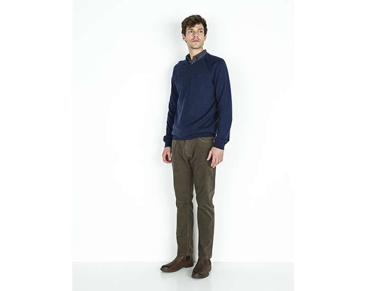 Pull homme laine/yack boutonné épaule, EDALE - 115€