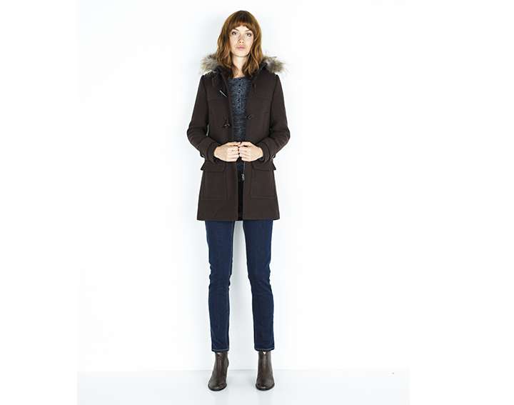 Manteau femme duffle-coat drap de laine, ENNERY - 195€