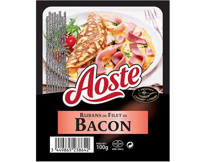 Rubans de Filet de Bacon Aoste 100g