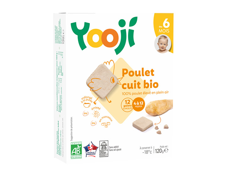 Poulet bio - jusqu'à 12 repas (120g) 