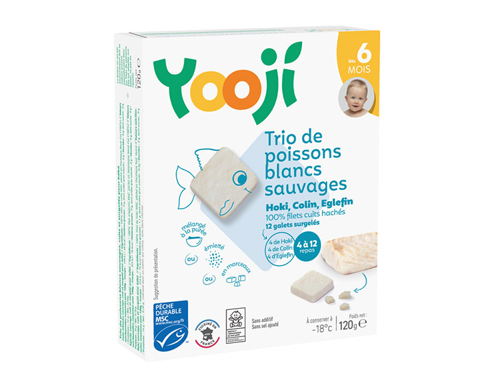Trio poissons MSC - jusqu'à 12 repas (120g) 