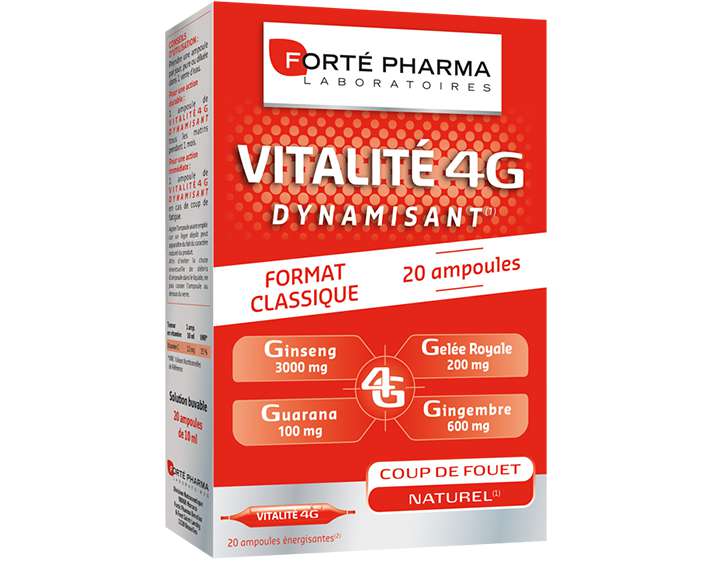Vitalité 4G Dynamisant 20 ampoules