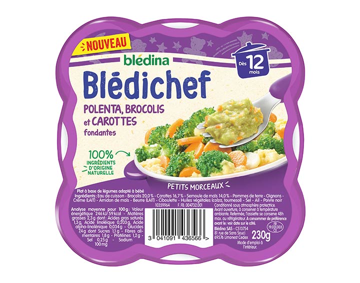 Polenta, brocolis et carottes fondantes