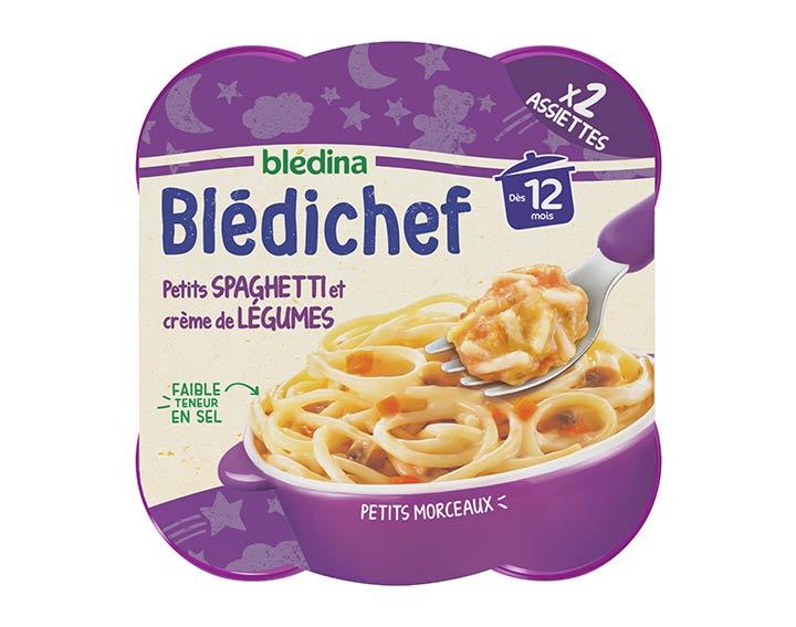 Petits spaghetti et crème de légumes x2