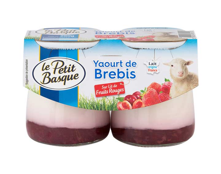 Yaourt de brebis fruits rouges 2x125g