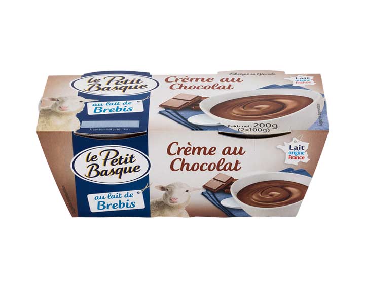 Crème chocolat au lait de brebis 2x100g