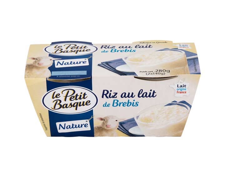 Riz au lait de brebis nature 2x140g