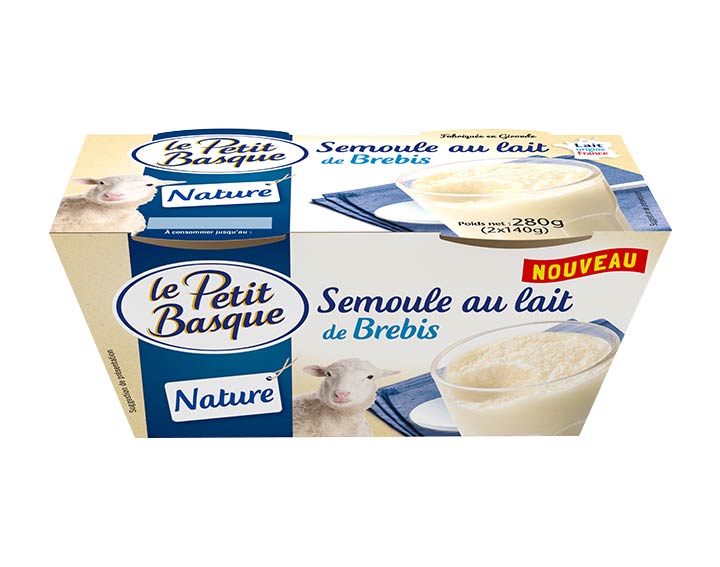 Semoule au lait de brebis nature 2x140g