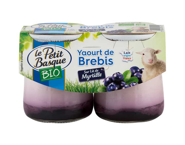 Yaourt de brebis Bio myrtille 2x125g