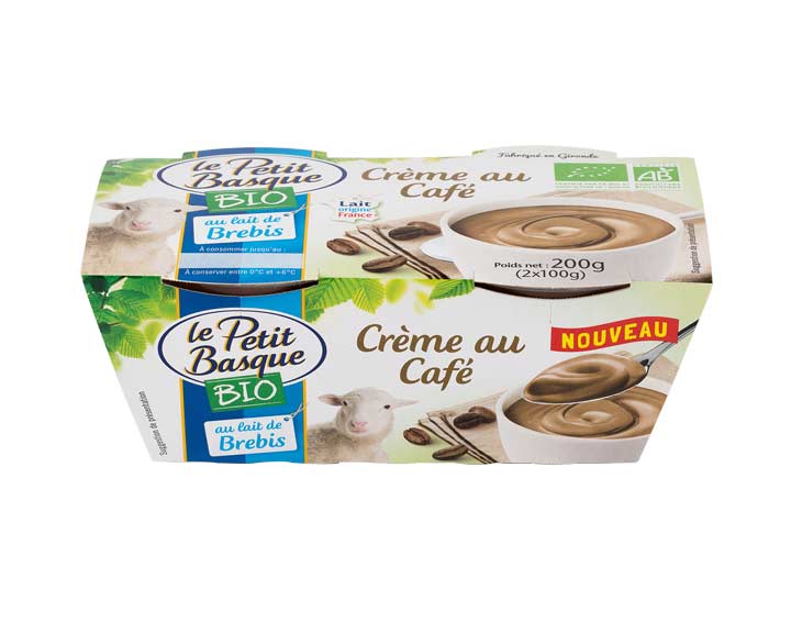 Crème café Bio au lait de brebis 2x100g