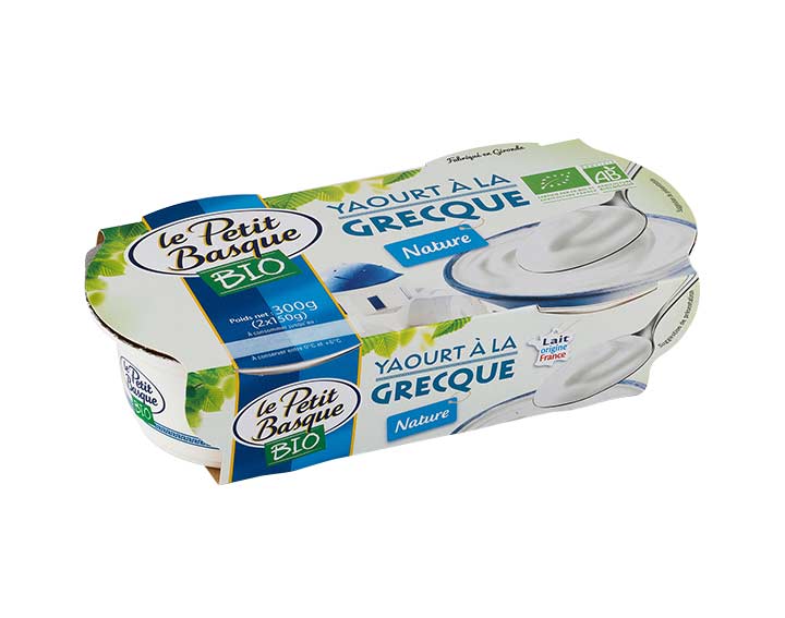 Yaourt à la grecque Bio nature 2x150g