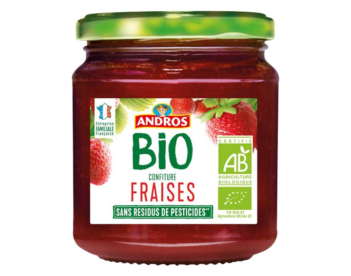 Confiture de Fraises Andros BIO 355g