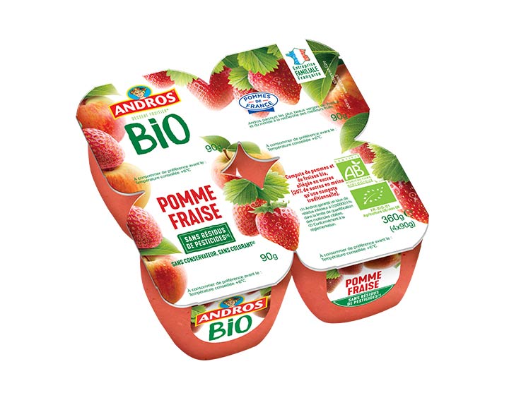 Pomme Fraise BIO 4x90g
