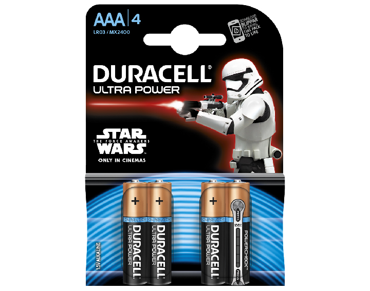 Duracell Ultra Power AAA x4 édition Star Wars