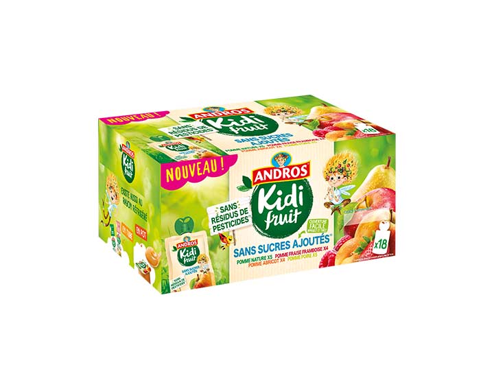 Pomme : Nature / Poire / Fraise Framboise / Abricot