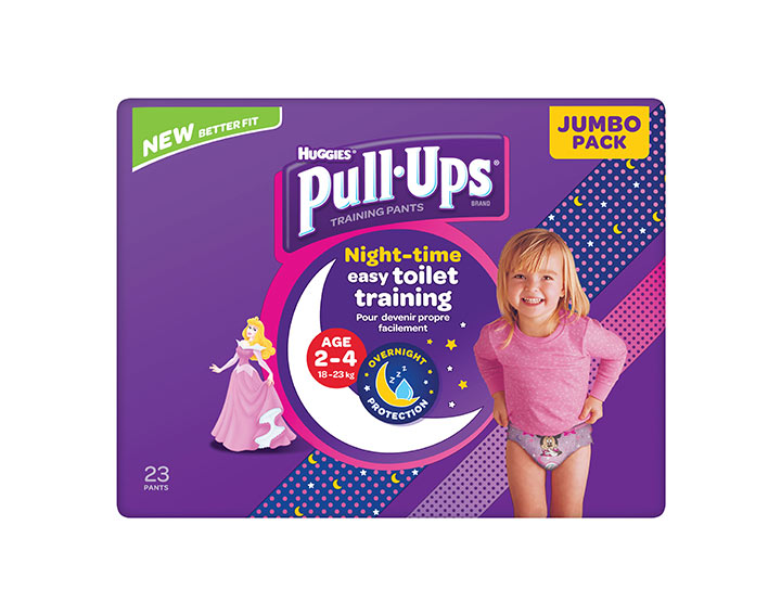 Huggies Pull-Ups Nuit 2-4 ans (18-23kg) x23