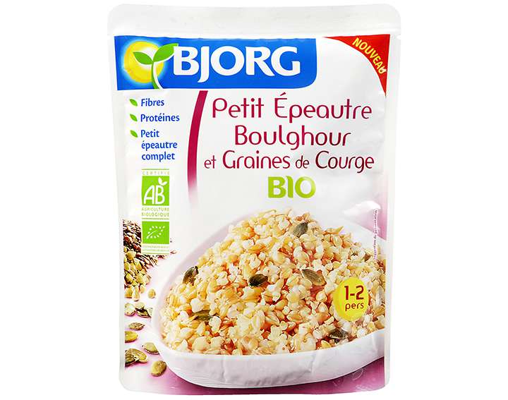 Bjorg Plat cuisiné en sachet Petit Epeautre, Boulghour et Graines de Courge 250g