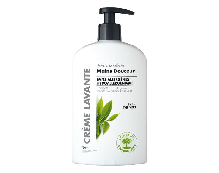 Crème Lavante Mains Peaux sensibles Thé vert 400 ml