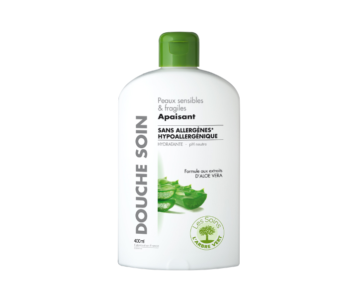 Douche Soin Apaisant Peaux sensibles à fragiles Aloé Véra 400 ml 