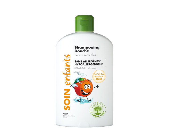 Douche Soin Enfants Extra Doux Peaux sensibles Pêche 400 ml 