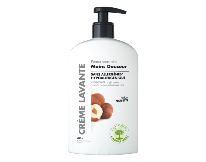 Crème Lavante Mains Peaux sensibles Noisette 400 ml