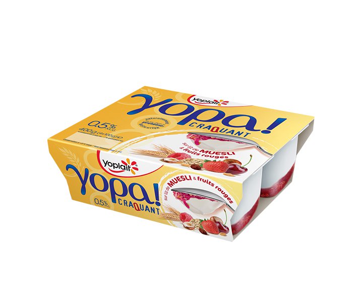 Yopa ! Craquant Muesli fruits rouges 4x100g