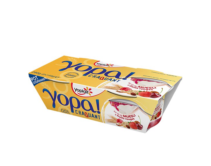 Yopa ! Craquant Muesli Fruits rouges 2x140g 