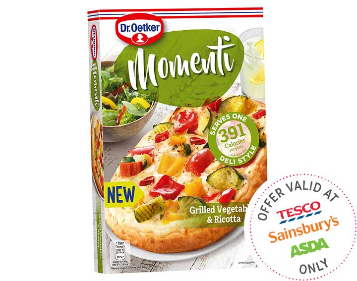 Momenti Grilled Veg & Ricotta Pizza 185g