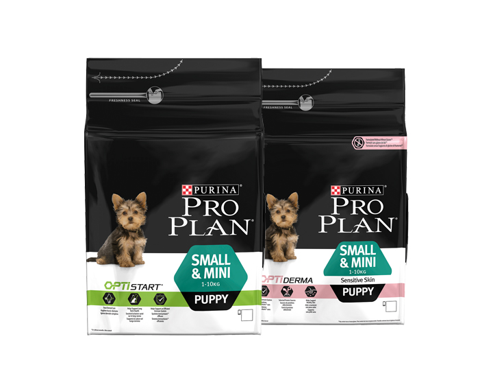 PURINA® PRO PLAN® SMALL & MINI PUPPY  ou SMALL & MINI PUPPY SENSITIVE SKIN