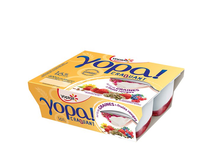 Yopa ! Craquant Graines fruits rouges 4x100g