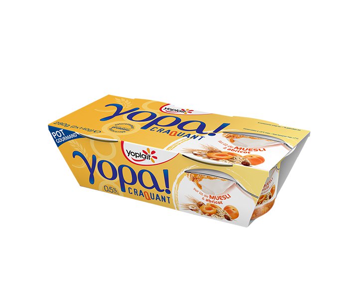 Yopa ! Craquant Muesli abricot 2x140g