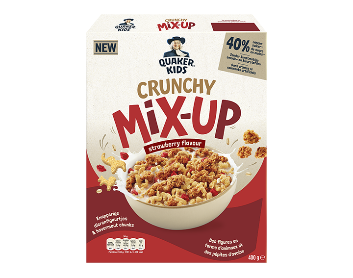 Quaker Kids Crunchy Mix-Up Aardbei 400g