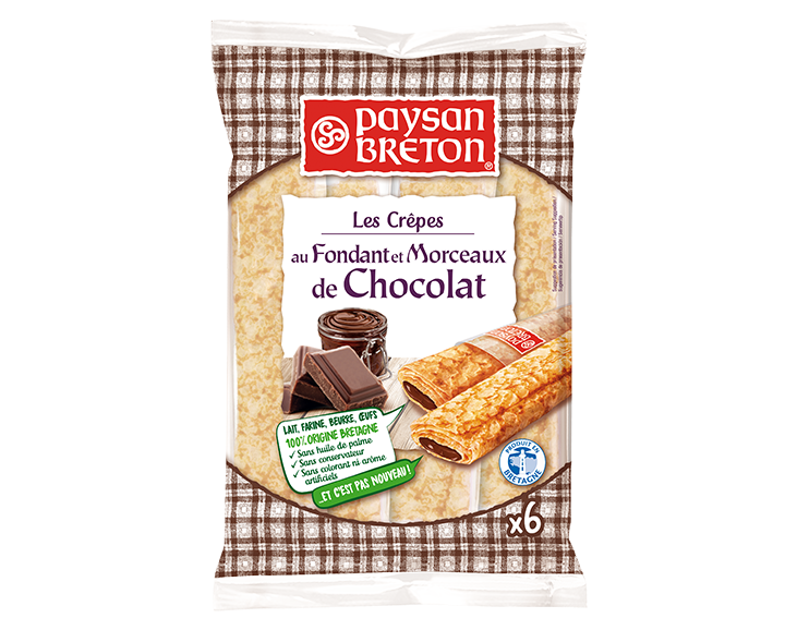 Crêpes fourrées au chocolat x6
