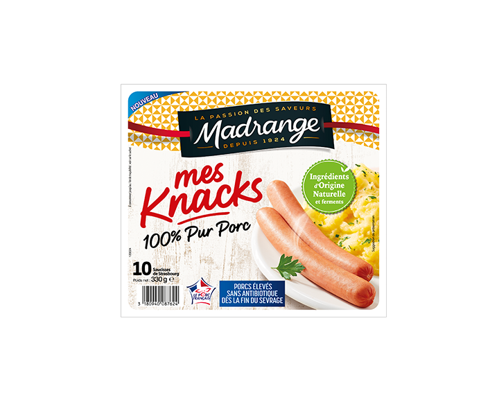 Mes Knacks 100% Pur Porc - 330g (x10)