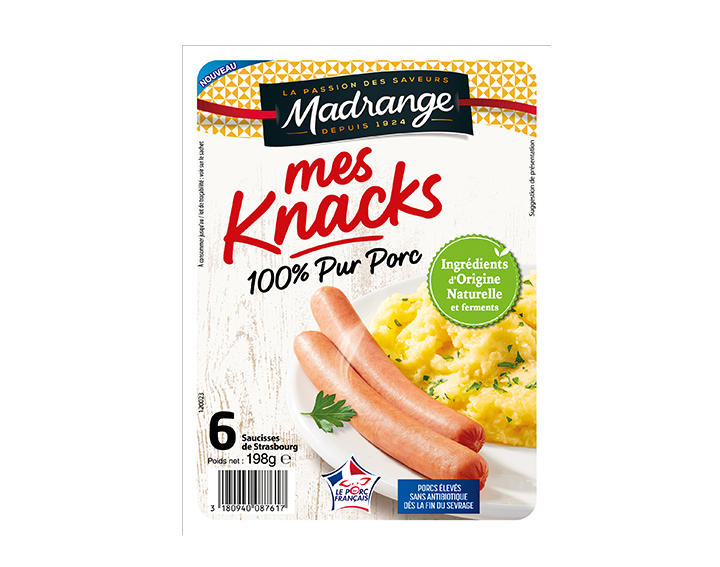 Mes Knacks 100% Pur Porc - 198g (x6)