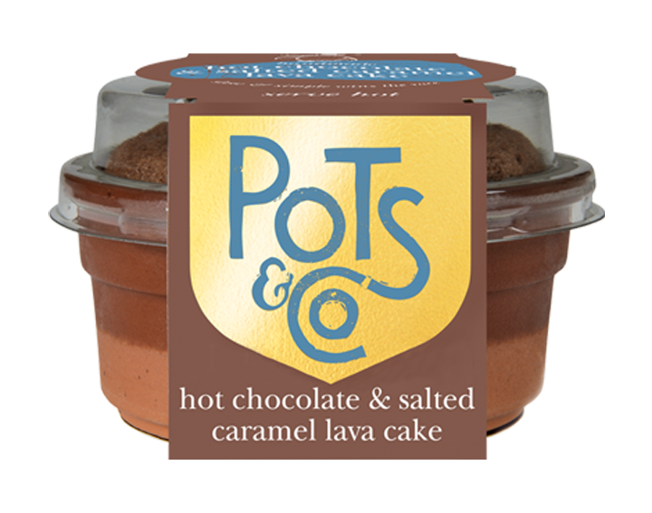 hot chocolate & salted caramel lava cake 100g