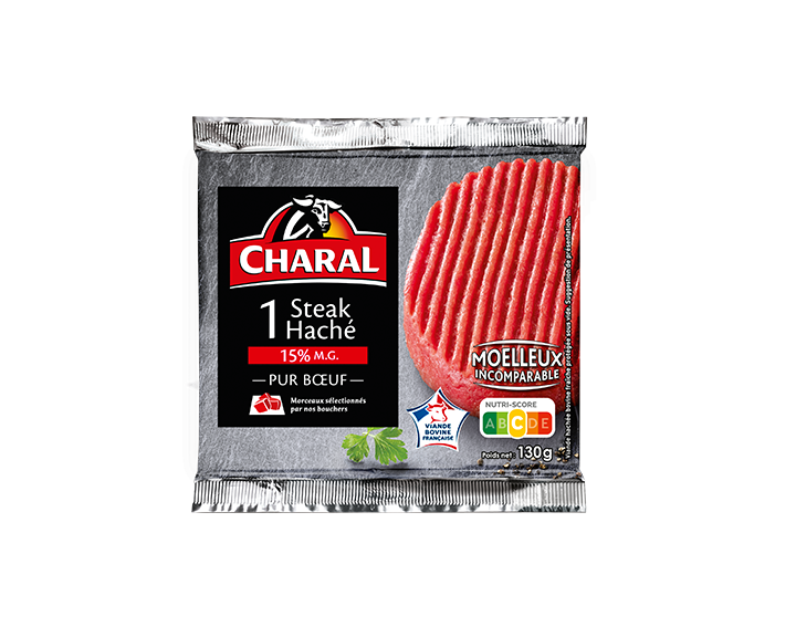 Steak haché pur boeuf 15% x1 (130g)