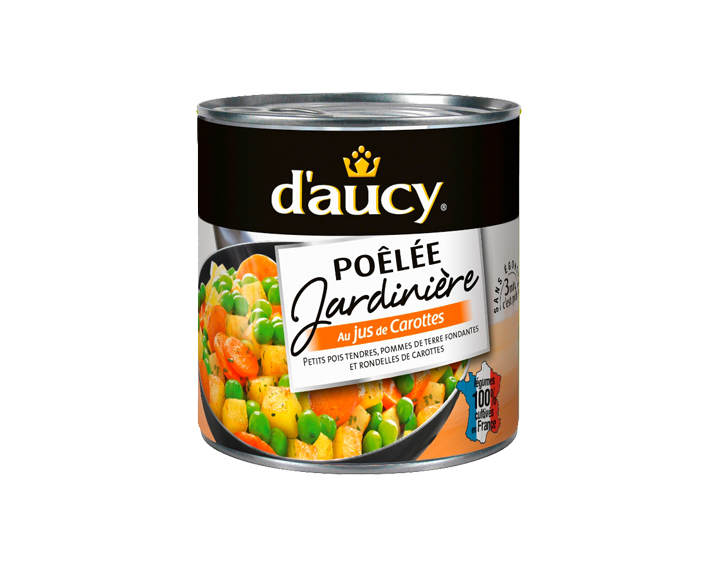 Poêlée Jardinière au jus de carottes - moyenne boîte (290g)