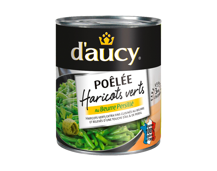 Poêlée de Haricots Verts au beurre persillé - grande boîte (500g)